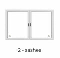72 in X 48 in. uPVC-Triple Pane, Tilt & Turn, LowE-Glass +Screens +Nail Flange. Double Sash, New Construction or Replacement. Left/Right Handed, White or Black