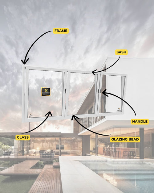 108 in X 48 in. uPVC-Triple Pane, Tilt & Turn, LowE-Glass +Screens +Nail Flange. Double Sash, New Construction or Replacement. Left/Right Handed, White-Black
